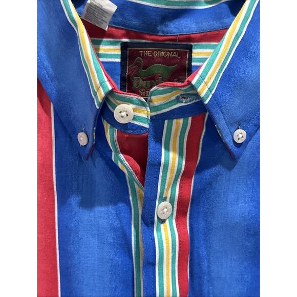 Duxbak Men’s XL Stripped Vintage Shirt, Y2K Cotton, Great Cond! L 32”, Chest 52” - Picture 12 of 16